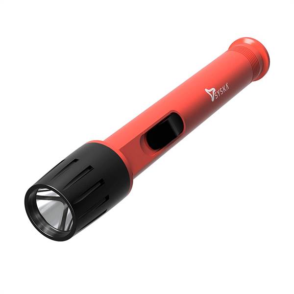 SYSKA T053AA-01 Strong ABS 0.5W Bright Led Torch (Red)